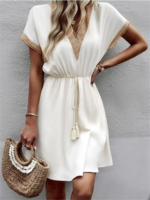Lex | Boho Beach Dress with Lace Details