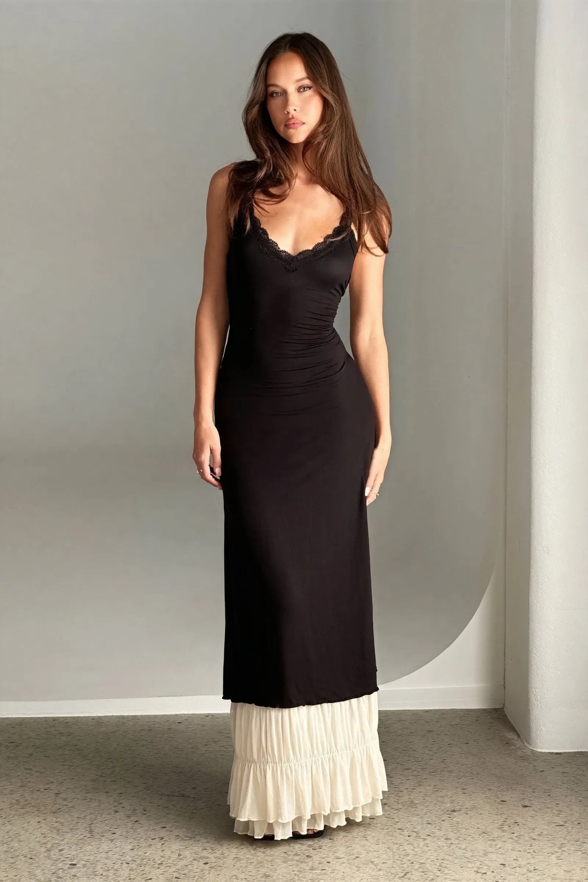Elegantes Maxi-Kleid mit Spitze
