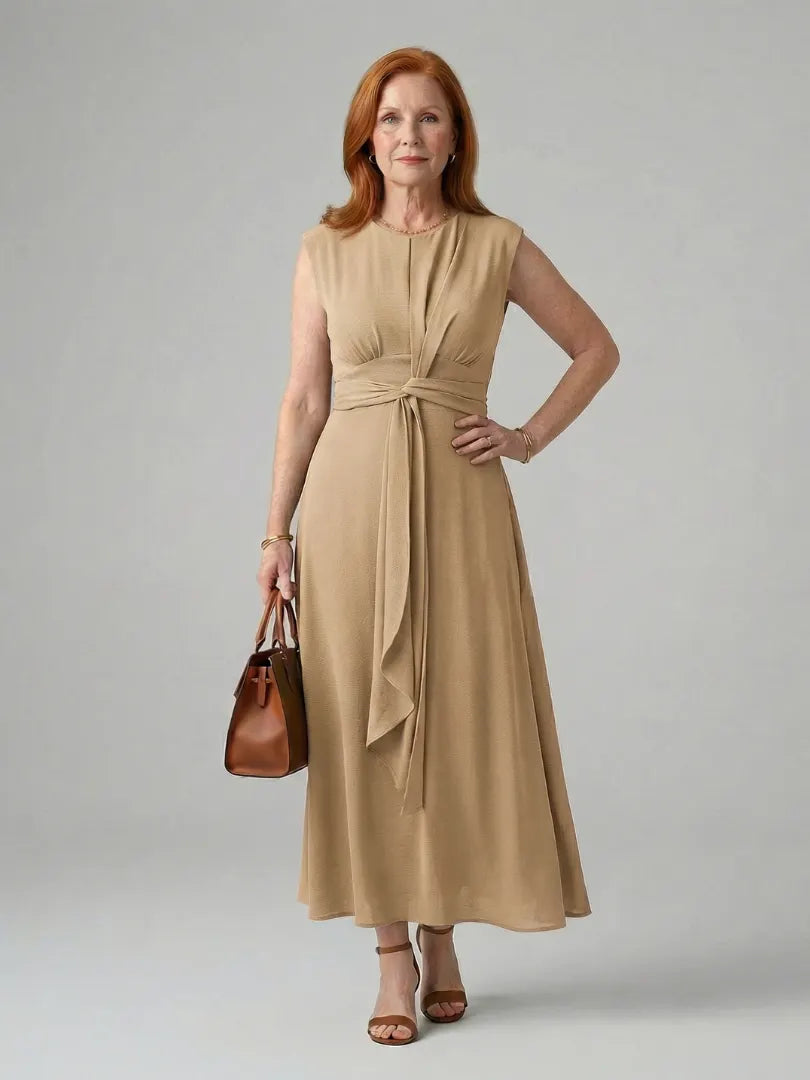 Orin | Clean Tie Midi Dress