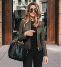 Carmenâ„¢ - Schmal geschnittene Jacke aus Lederimitat