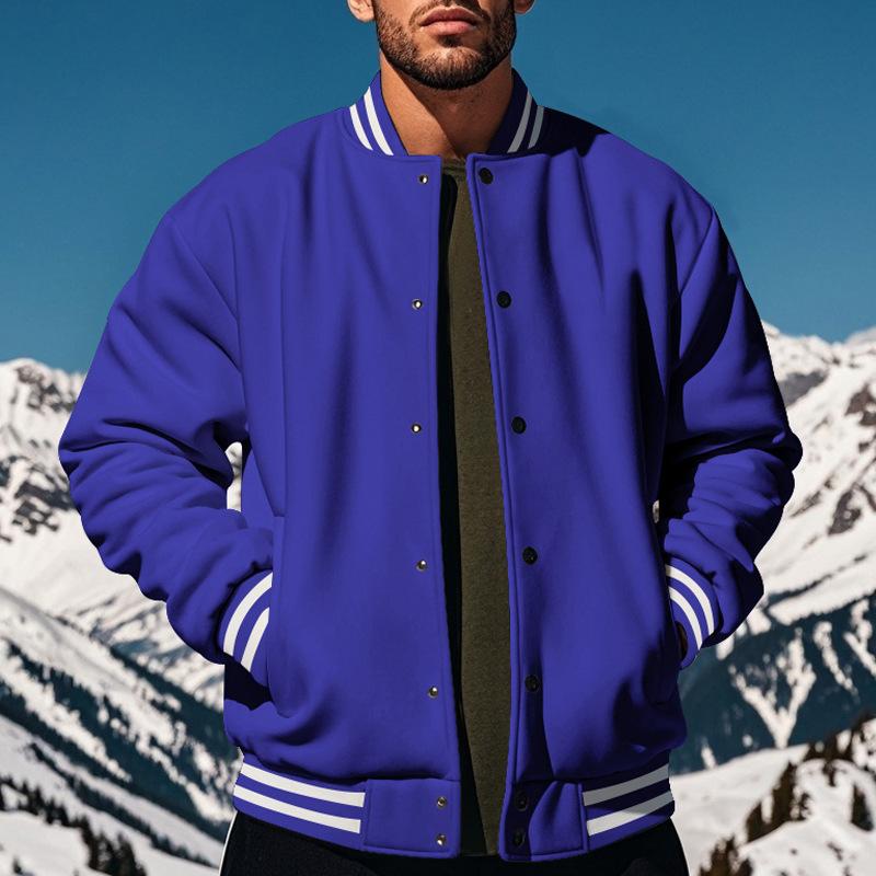 LÃ¤ssige Baseballjacke Mit Stehkragen FÃ¼r MÃ¤nner