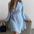 Natascha| Elegant Wrap Dress with Long Sleeves