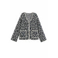 Florale Jacke mit Paspelierung