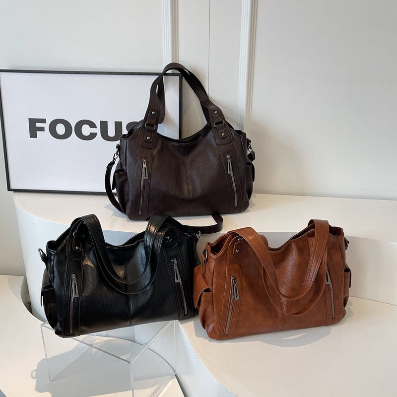 Leren Dames Tas Met Uniek Design & Ritsdetails | Luxe, Ruim & Modieus
