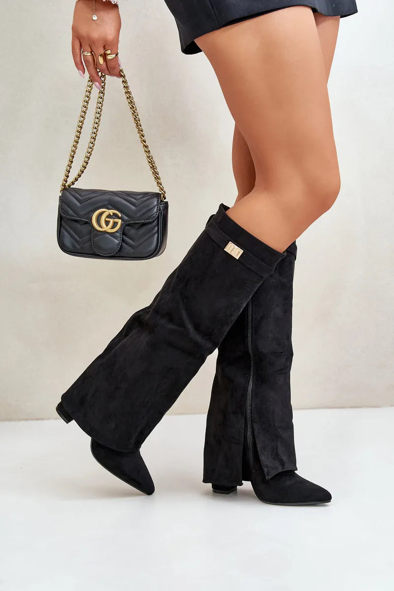 Kiara | Elegant Knee-High Boots with Buckle