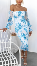KAYALI | Elegante Zomer Midi Jurk Voor Dames Met Bloemen Print - Luchtig & Stijlvol