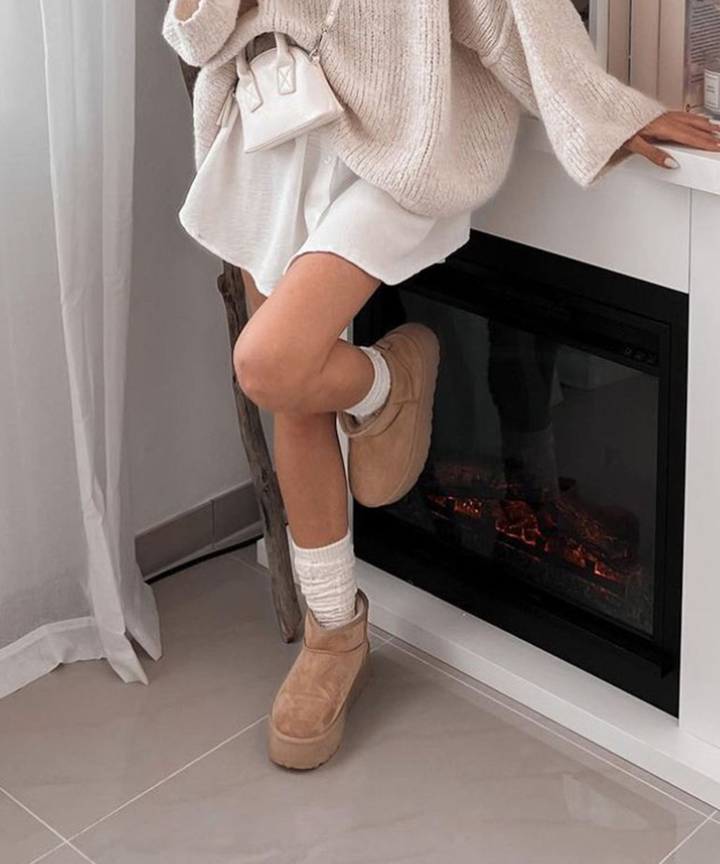 Warm Gevoerde Bruine Boots Dames – Warme Luxe Voor Koude Dagen