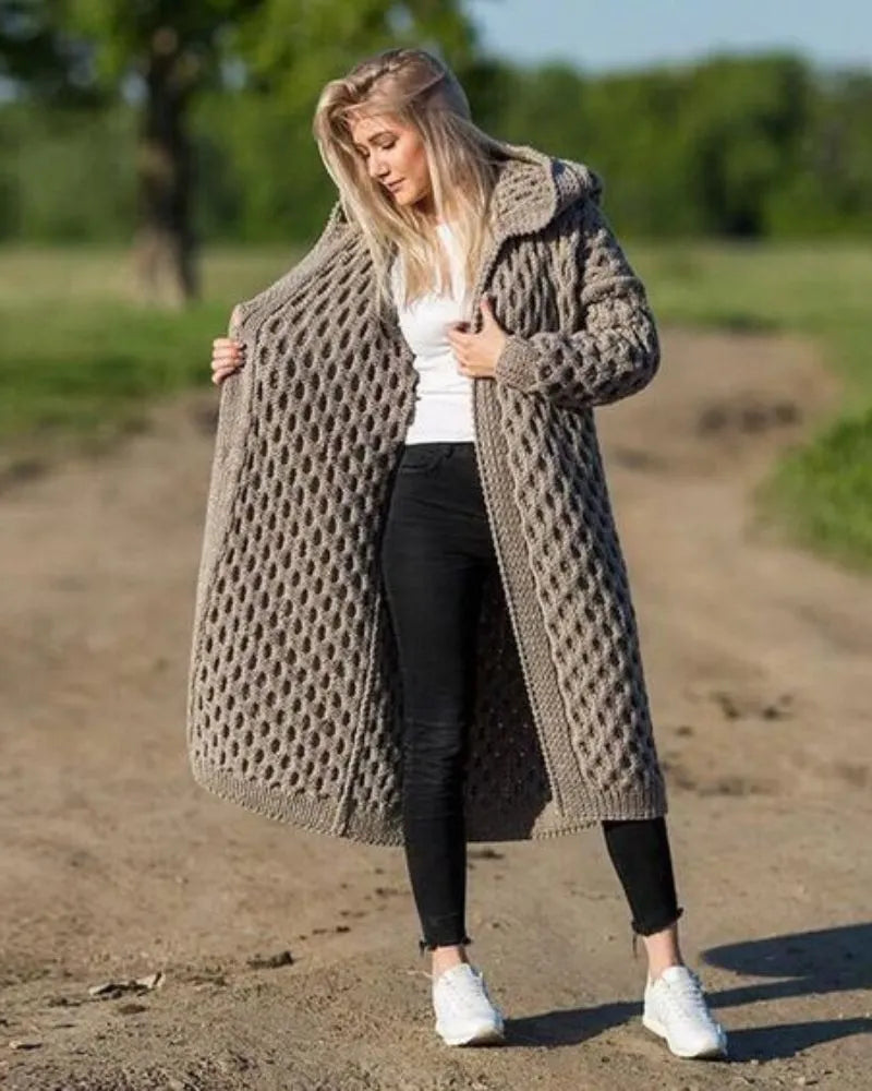 Lange Strickjacke