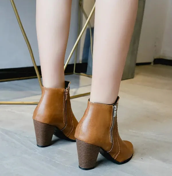 SUZETTE | Dames Enkellaarsjes Met Hak – Elegant, Comfortabel, Veelzijdig