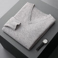 Herren Pullover V-Ausschnitt langarm Strick