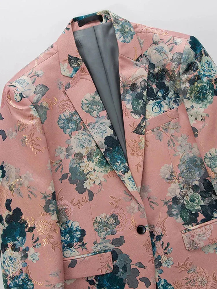 Eleganter Blumen Blazer Für Herren Der Perfekte Statement Look