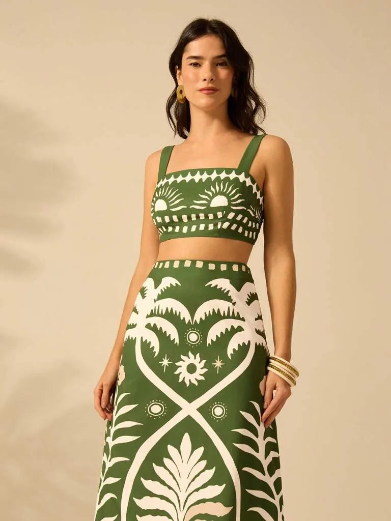 Conjunto Feminino Verde Galisteu