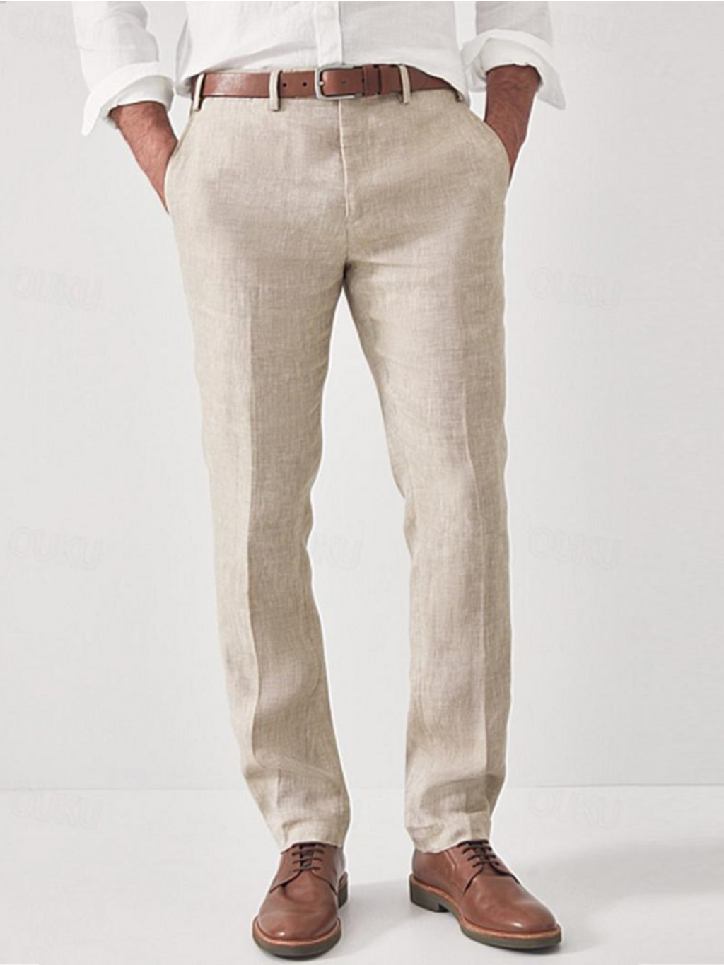 Herren Chino Hose Schwarze Stoffhose