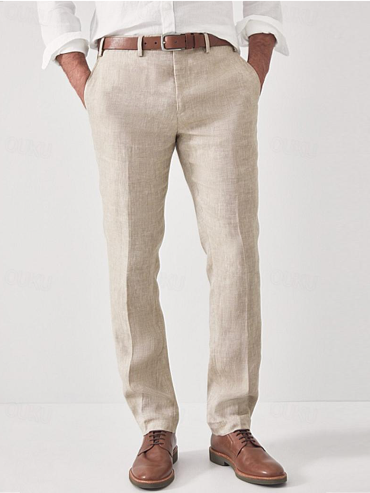 Herren Chino Hose Schwarze Stoffhose