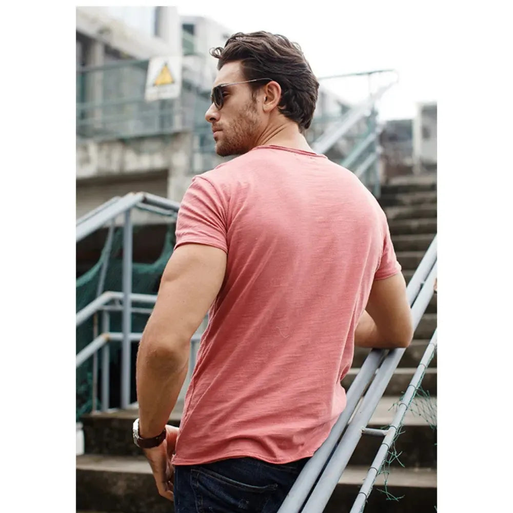 T-shirt Weiß Herren Slim Fit