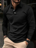 Herren Poloshirt Langarm Klassisch