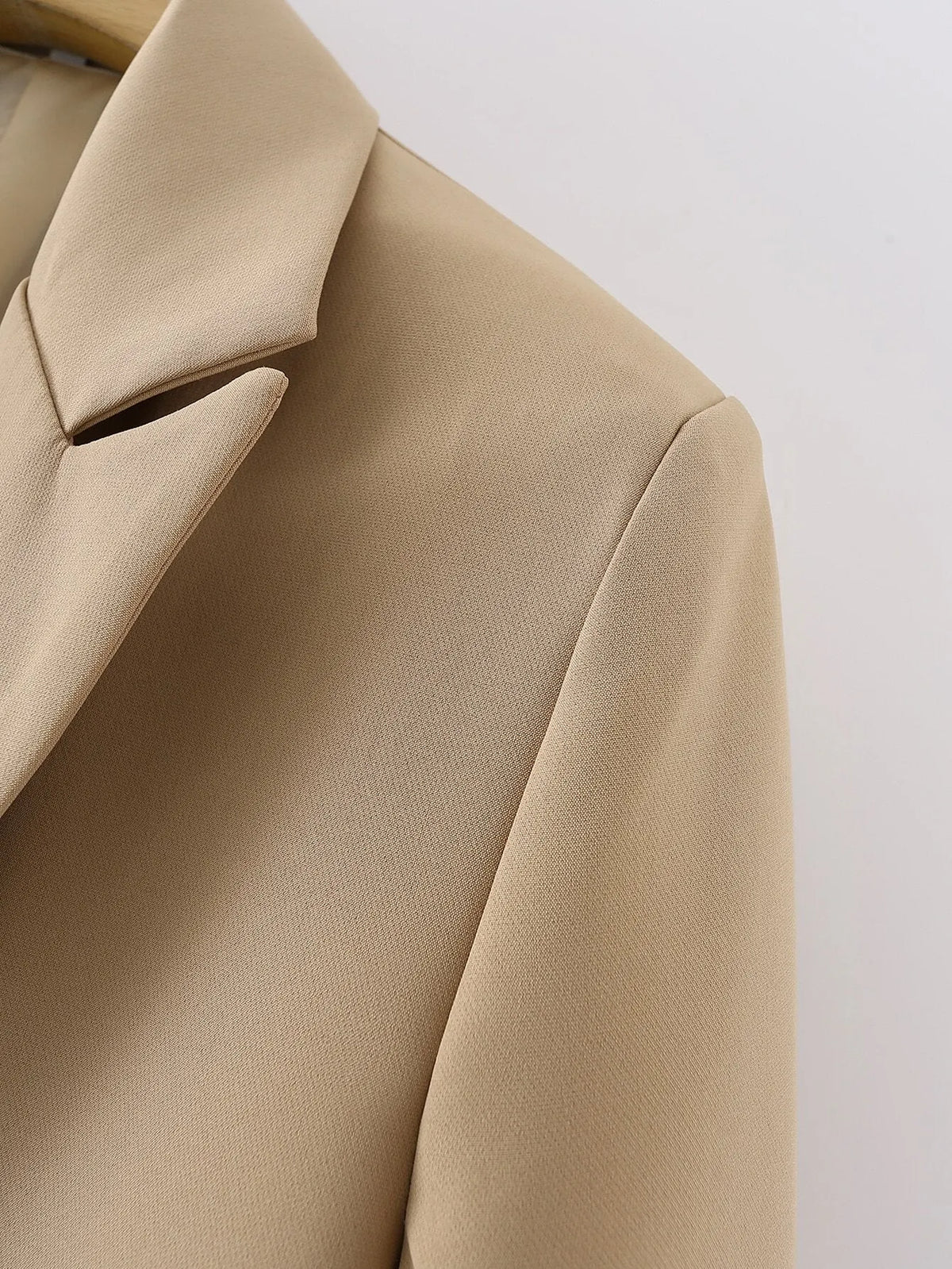 Blazer Feminino Alfaiataria Social Bege Lua