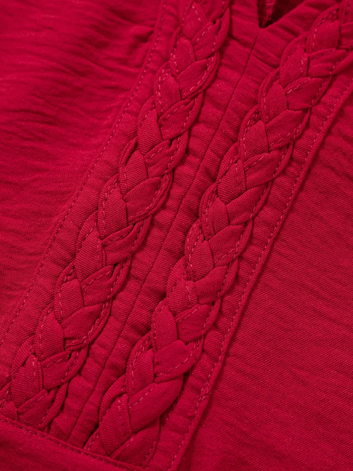 Braided Detail Half Sleeve Blouse