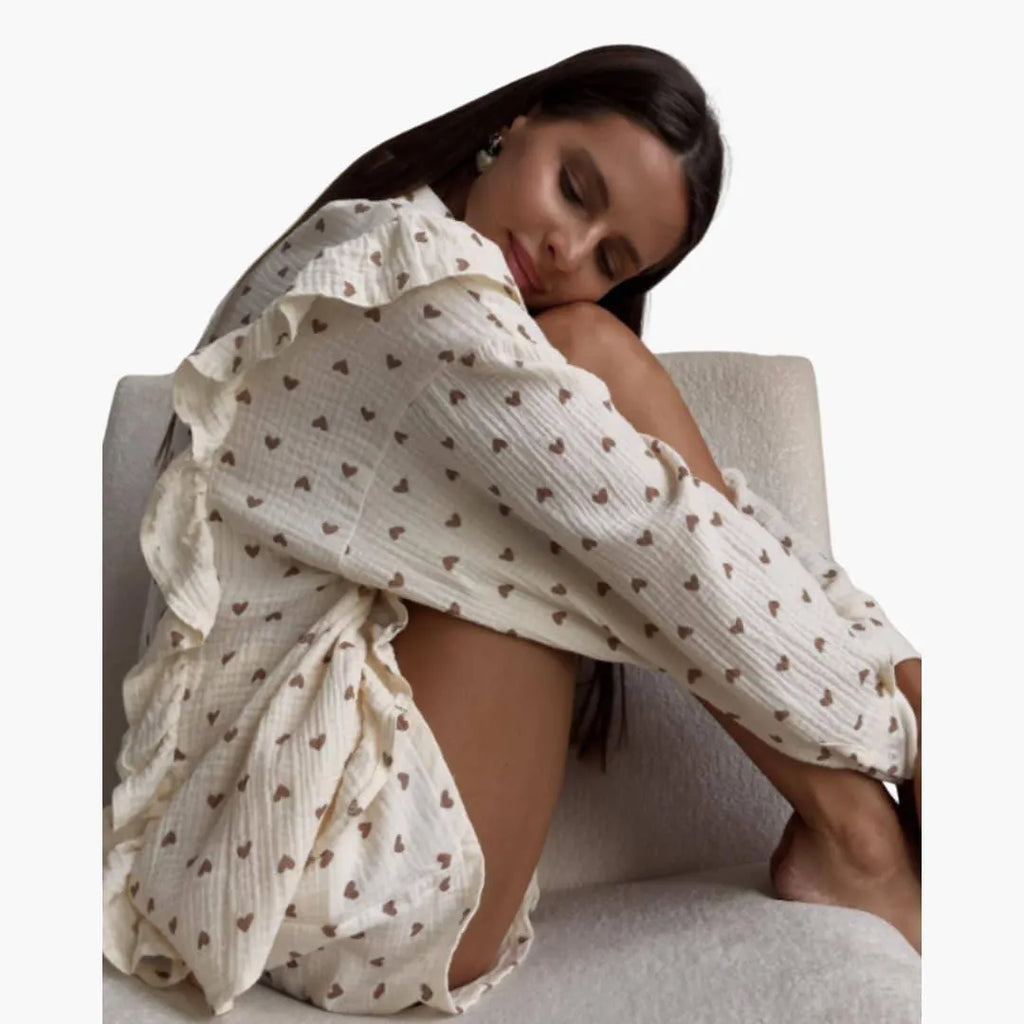 Women's Two-Piece Co-Ord Set with Button-Down Shirt and Shorts