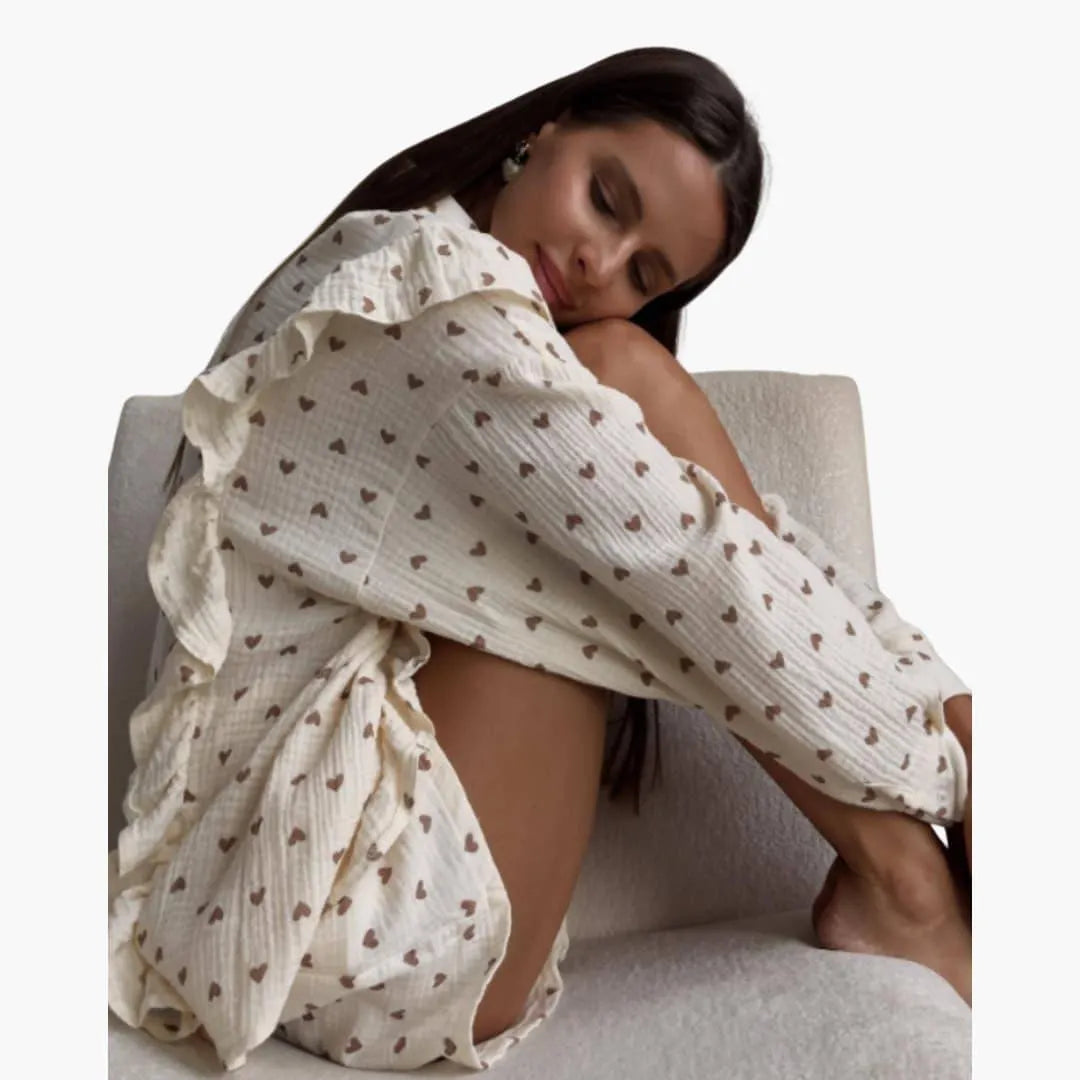 Women's Two-Piece Co-Ord Set with Button-Down Shirt and Shorts