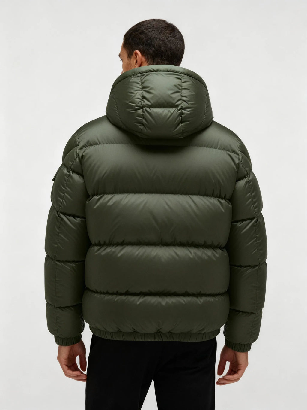 Herren Pufferjacke aus Entenfedern mit Wärme & Kapuze |
