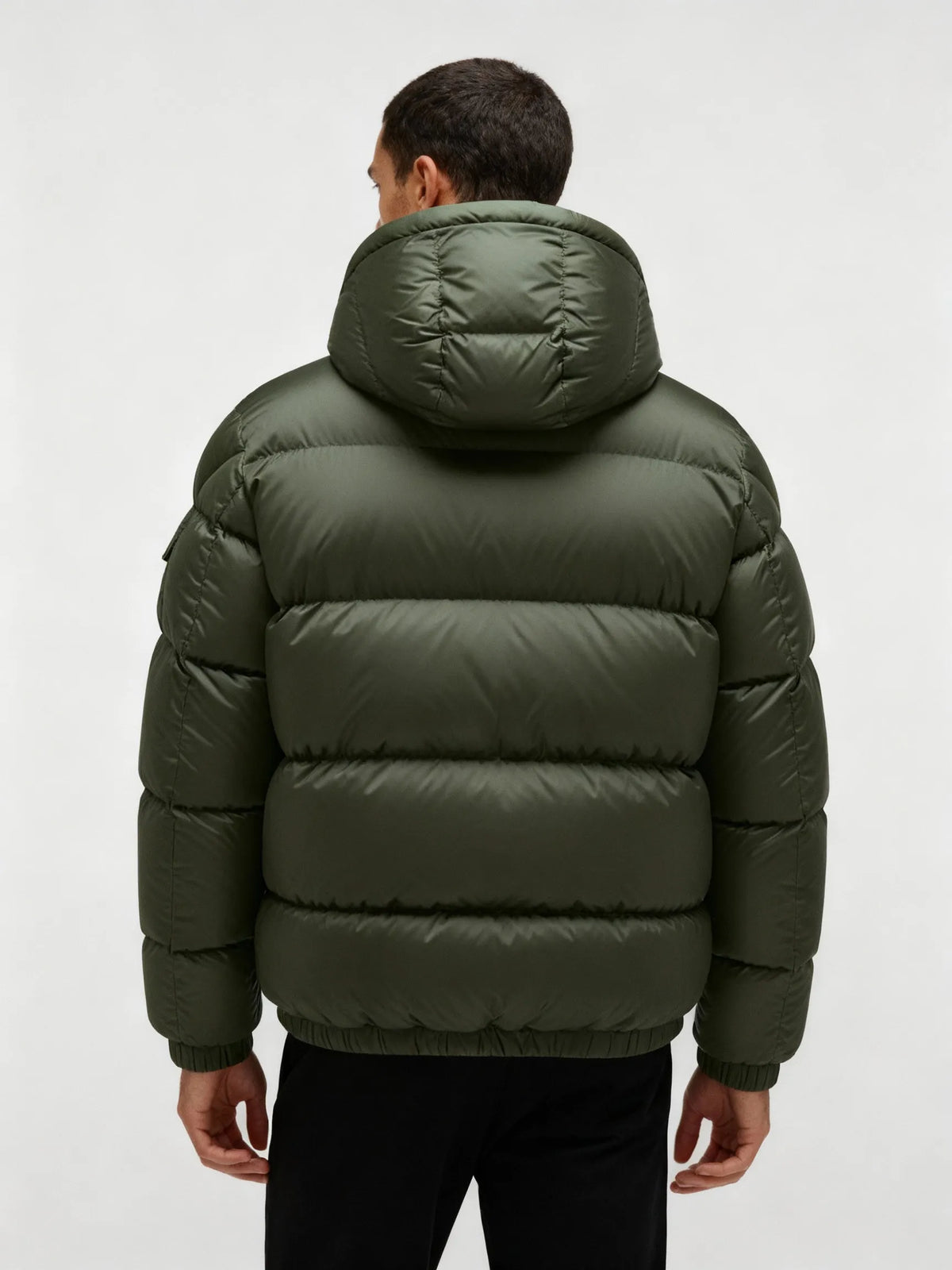 Herren Pufferjacke aus Entenfedern mit Wärme & Kapuze |