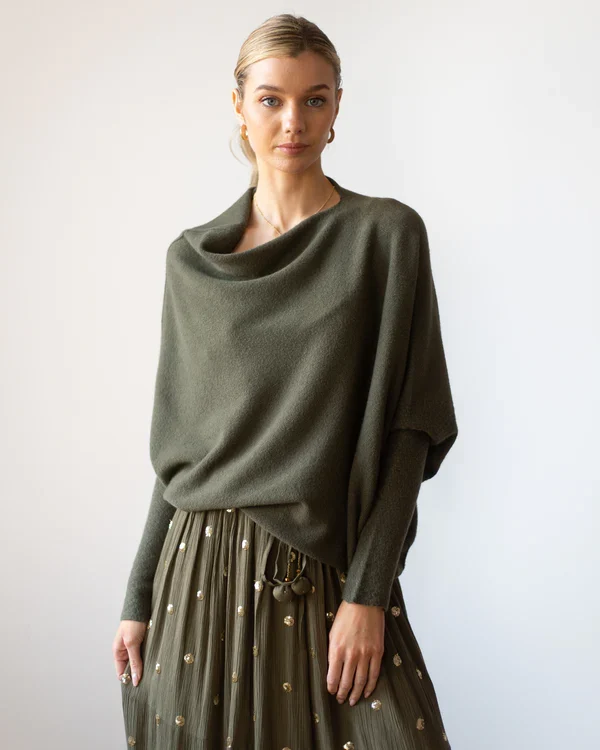 Mariemiâ„¢ - Asymmetrisch Drapierter Pullover