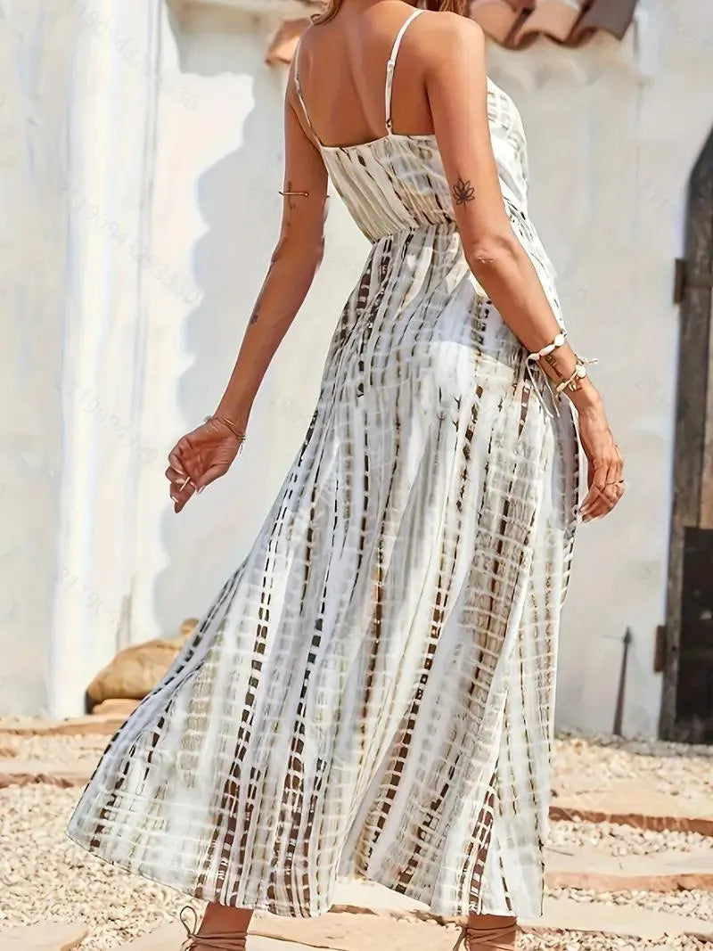 Fließendes Maxikleid mit Wickeldesign