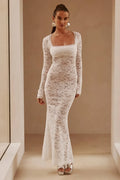 Elegantes Kleid mit Spitze und langen Ã„rmeln