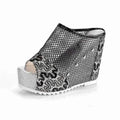 Transparent Mesh Platform Wedge Sandal