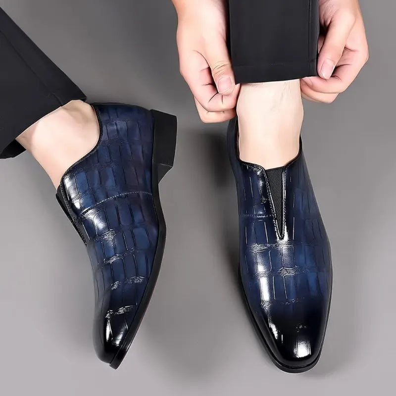 Herren Schwarze Loafer Lederschuhe