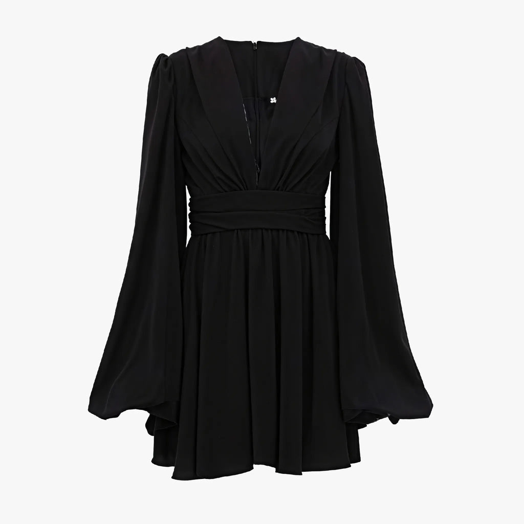 Elegantes Kleid mit Ballonärmeln & A-Linie
