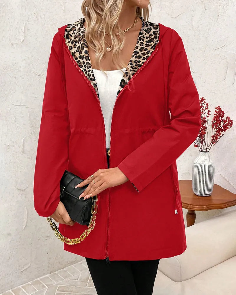 Wendemantel Für Damen Mit Leopardenmuster – Eleganter Und Vielseitiger Stil Für Jeden Anlass
