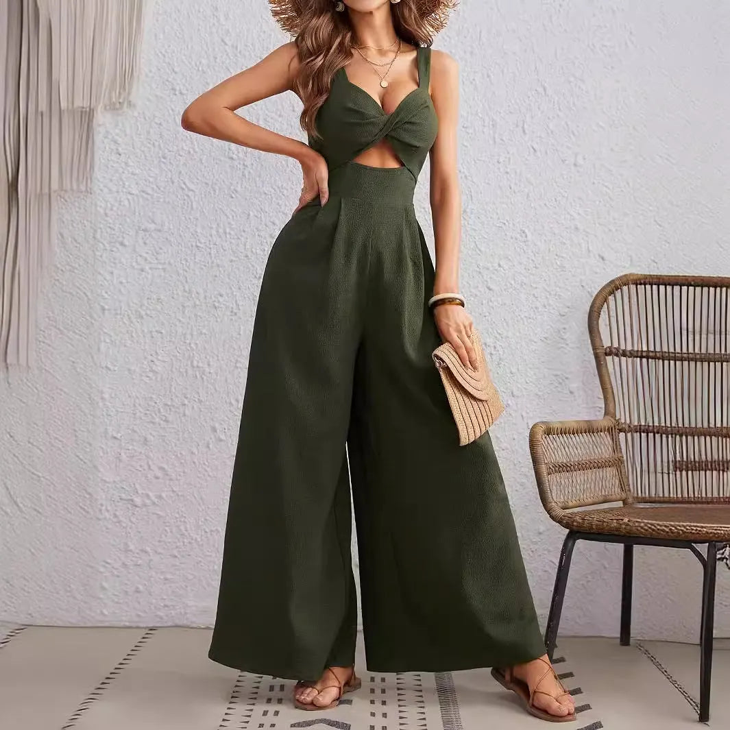 GINA | Elegante Jumpsuit Met Kruisend Design Voor Dames - Stijlvol & Flatterend