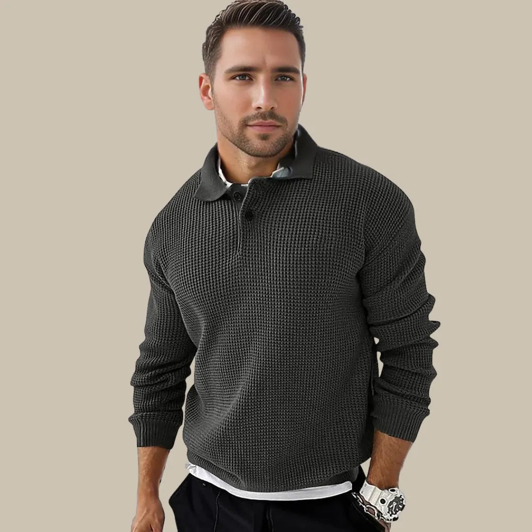CHRIS | Stylisches Langarm-Polo-Shirt für Männer