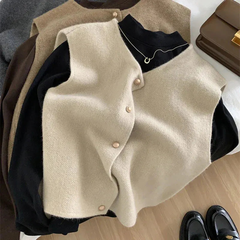 LIEKE | Wolle Dames Gilet Met Klassieke Knoopsluiting - Chic, Elegant &amp; Comfortabel&nbsp;