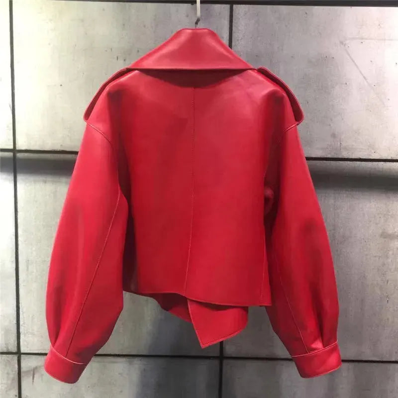 Retro Stilvolle Lederjacke