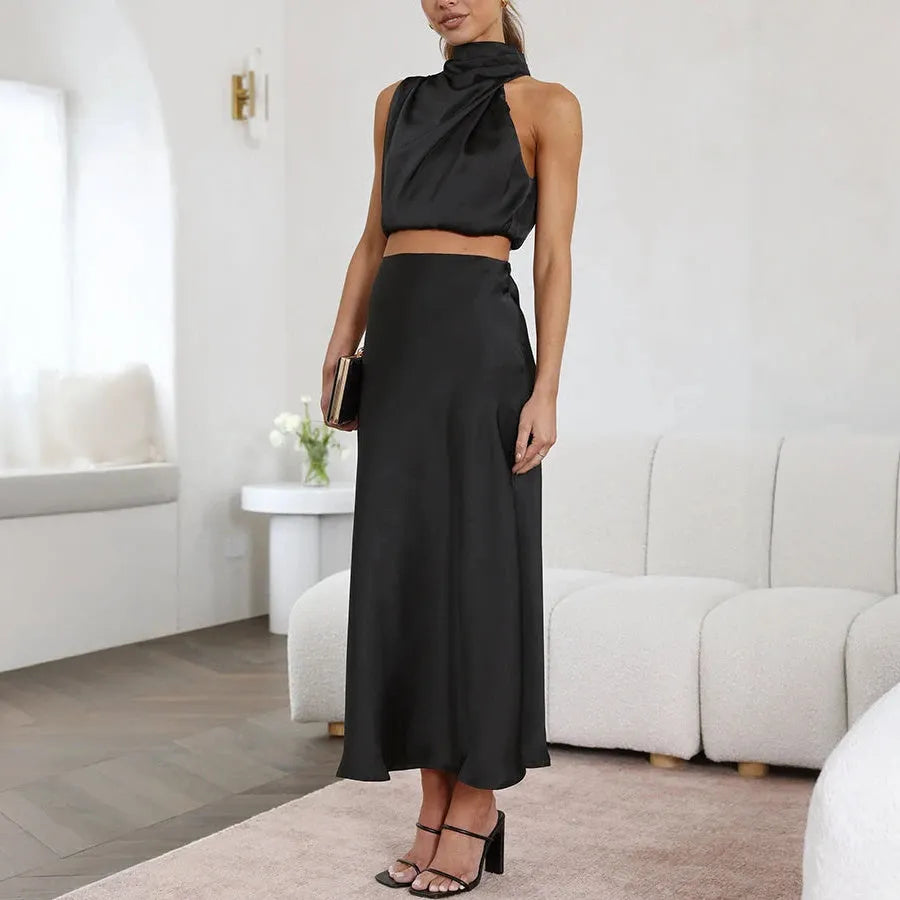 Elegantes Maxikleid mit Haltertop