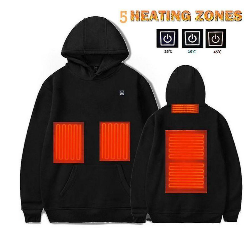 Hoodies, USB elektrische Heizung leichte Kapuzen-Sweatshirts Jacke