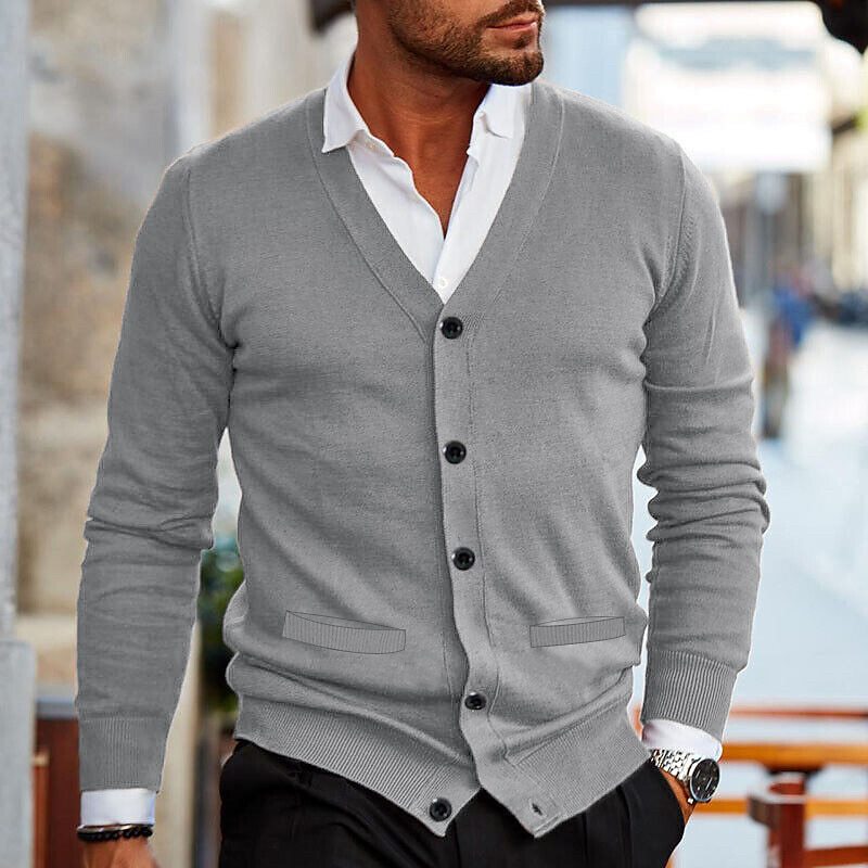 LÃ¤ssiger Strickjacke FÃ¼r Herren