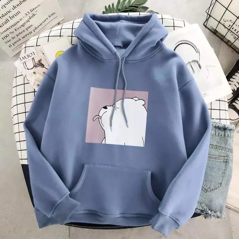 Unisex Oversize-Hoodie mit EisbÃ¤r-Aufdruck und weichem Material