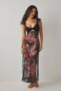 FlieÃŸendes Kleid mit floralem Muster