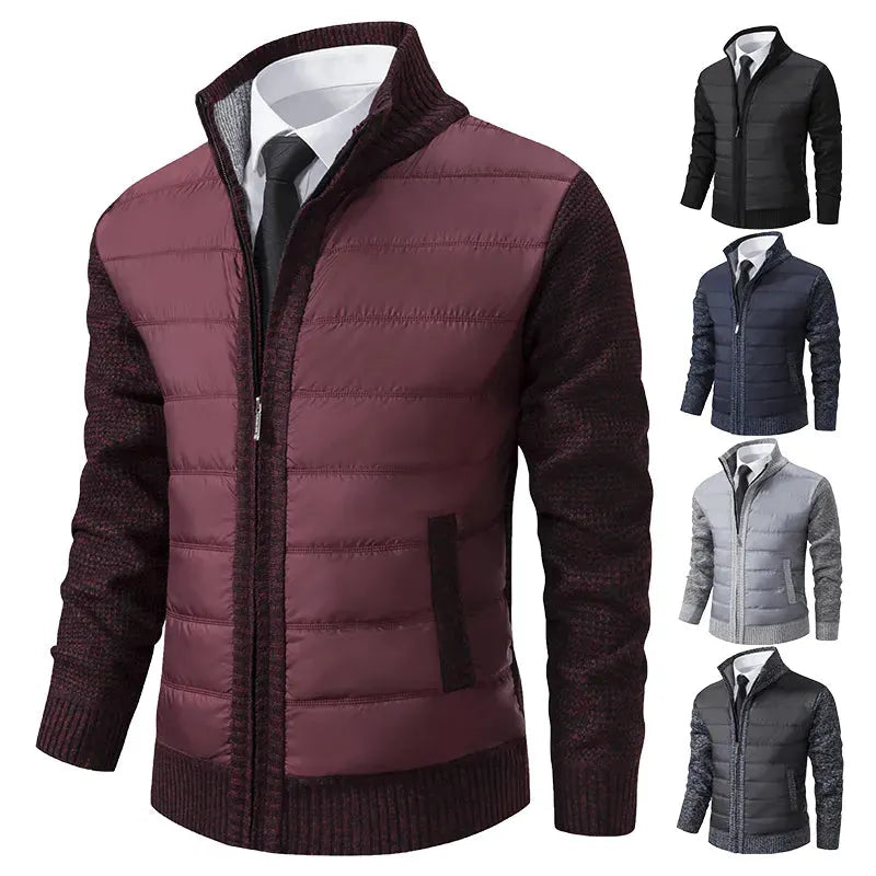 Herrenstrickjacke mit Stehkragen fÃ¼r WÃ¤rme Eleganz