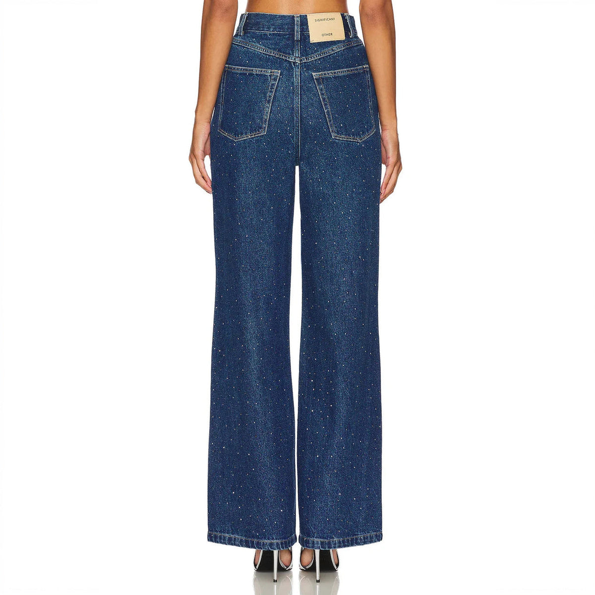 Statement Denim: Wide Leg mit Strass