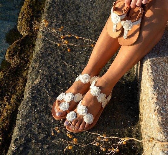 Summer Rome Beach Flat Bottom Sandals Shoes