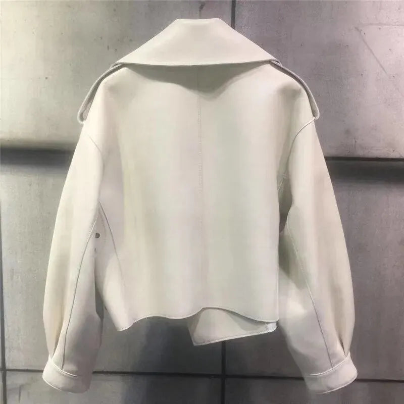 Retro Stilvolle Lederjacke