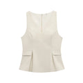 MIREILLE | Blazerstijl Dames Top Met V-Hals en Tailledetail - Stijlvol, Elegant & Perfect voor Avondjes uit