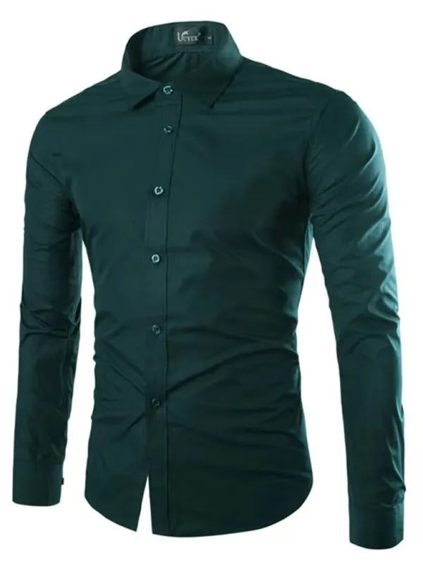 LÃ¤ssiges BÃ¼gelfreies Slim Fit Herrenhemd