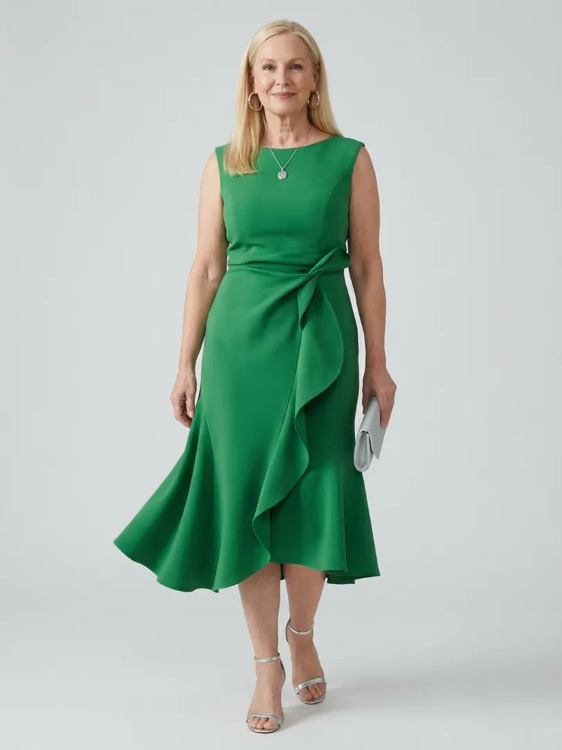 Voren | Simple Drape Midi Dress