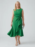 Voren | Simple Drape Midi Dress